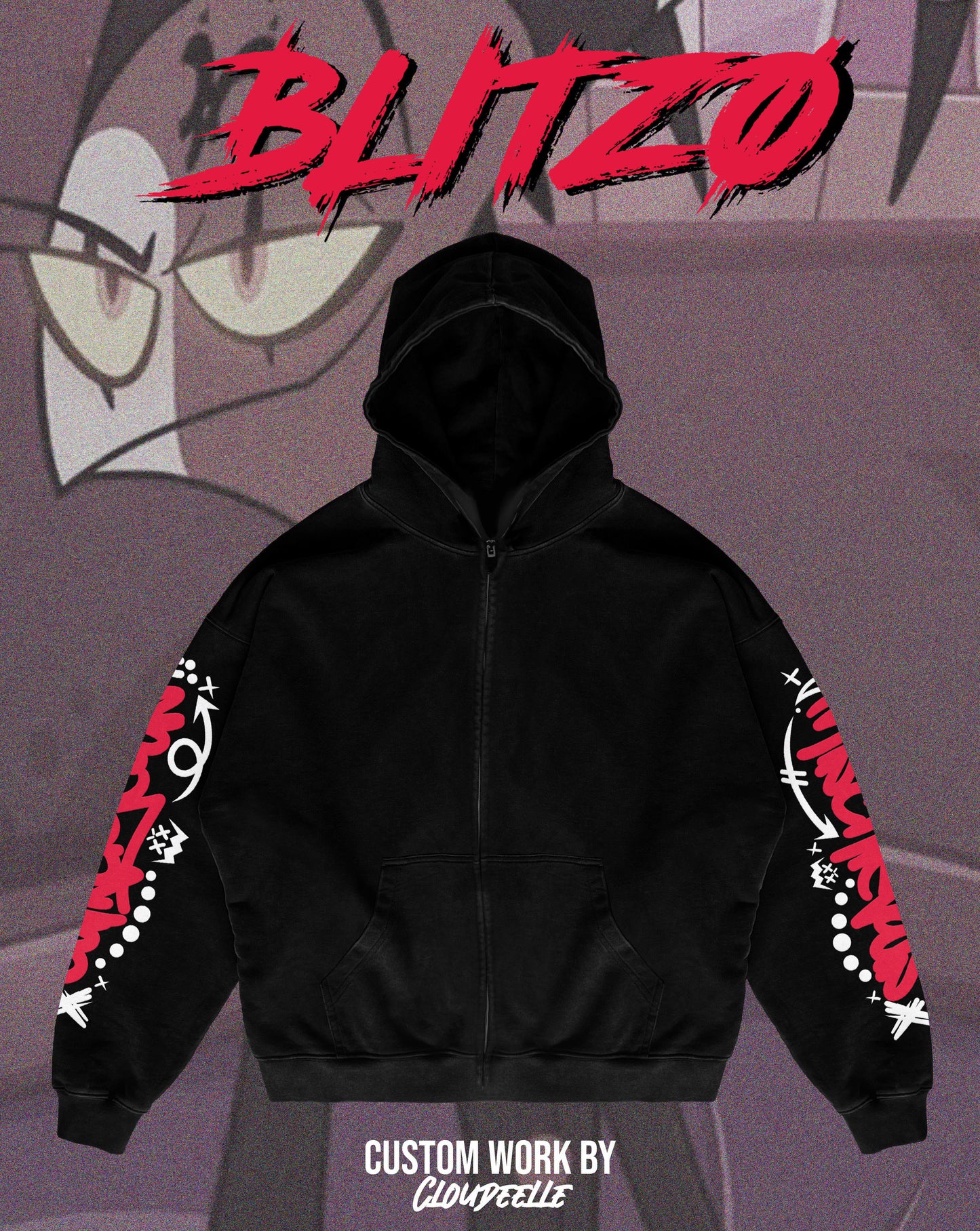 "Blitzø" - Oversized ZIP-UP Hoodie
