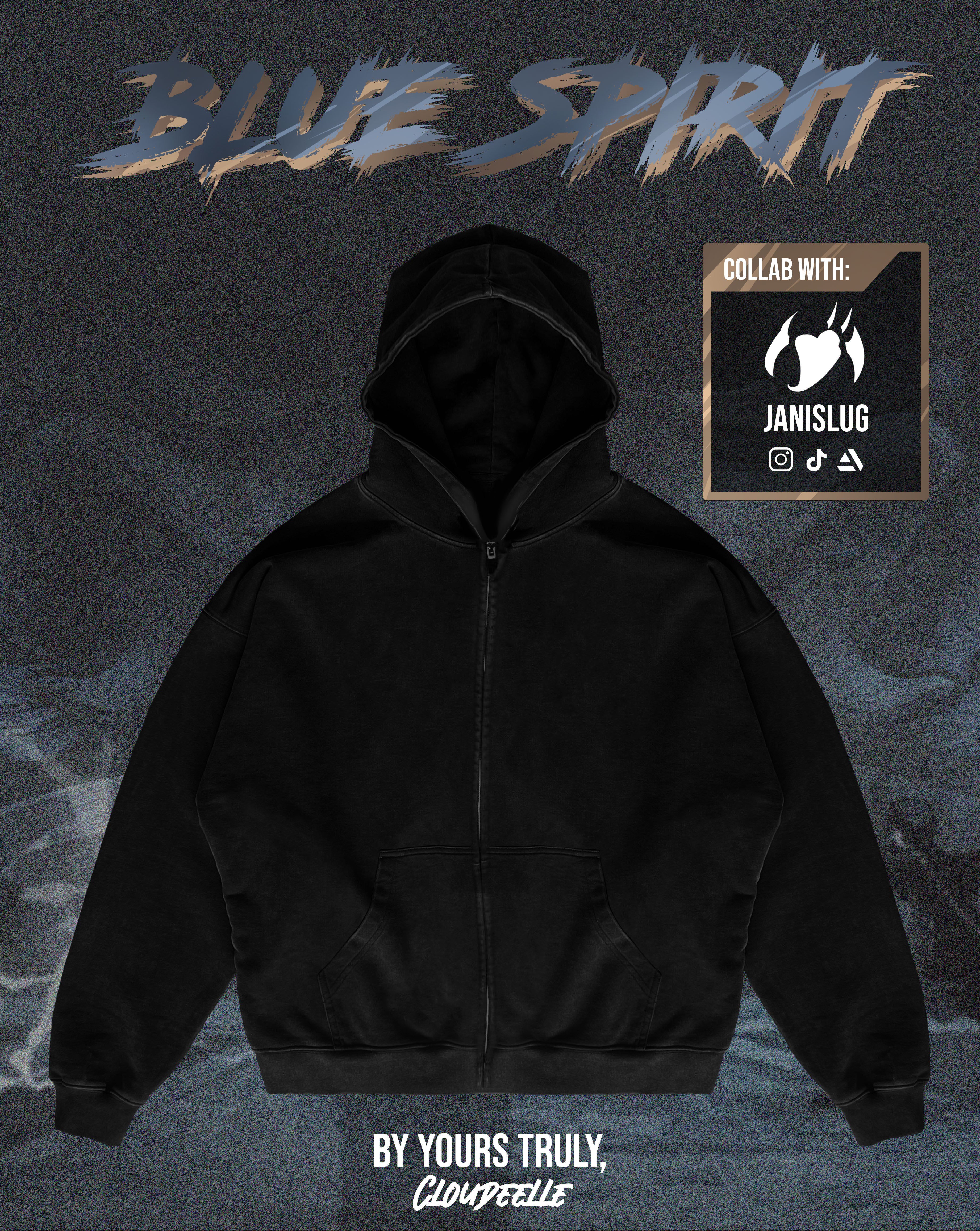 "Blue Spirit" - Oversized ZIP-UP Hoodie