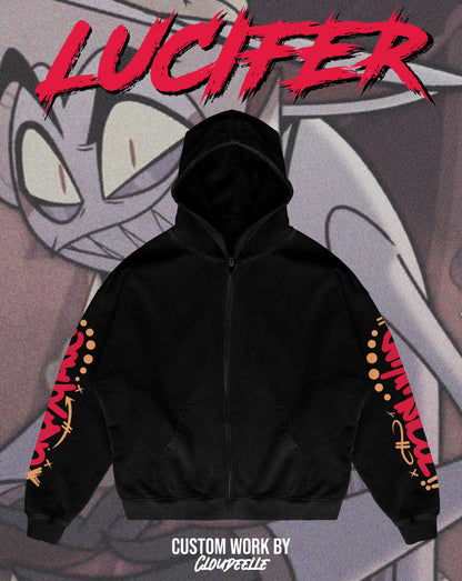 "Lucifer" - Oversized ZIP-UP Hoodie