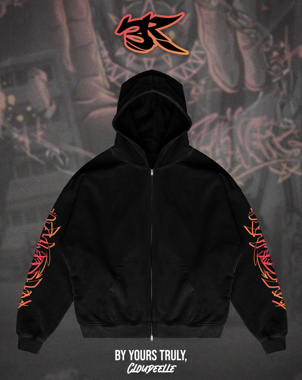 "3R" - Oversized ZIP-UP Hoodie