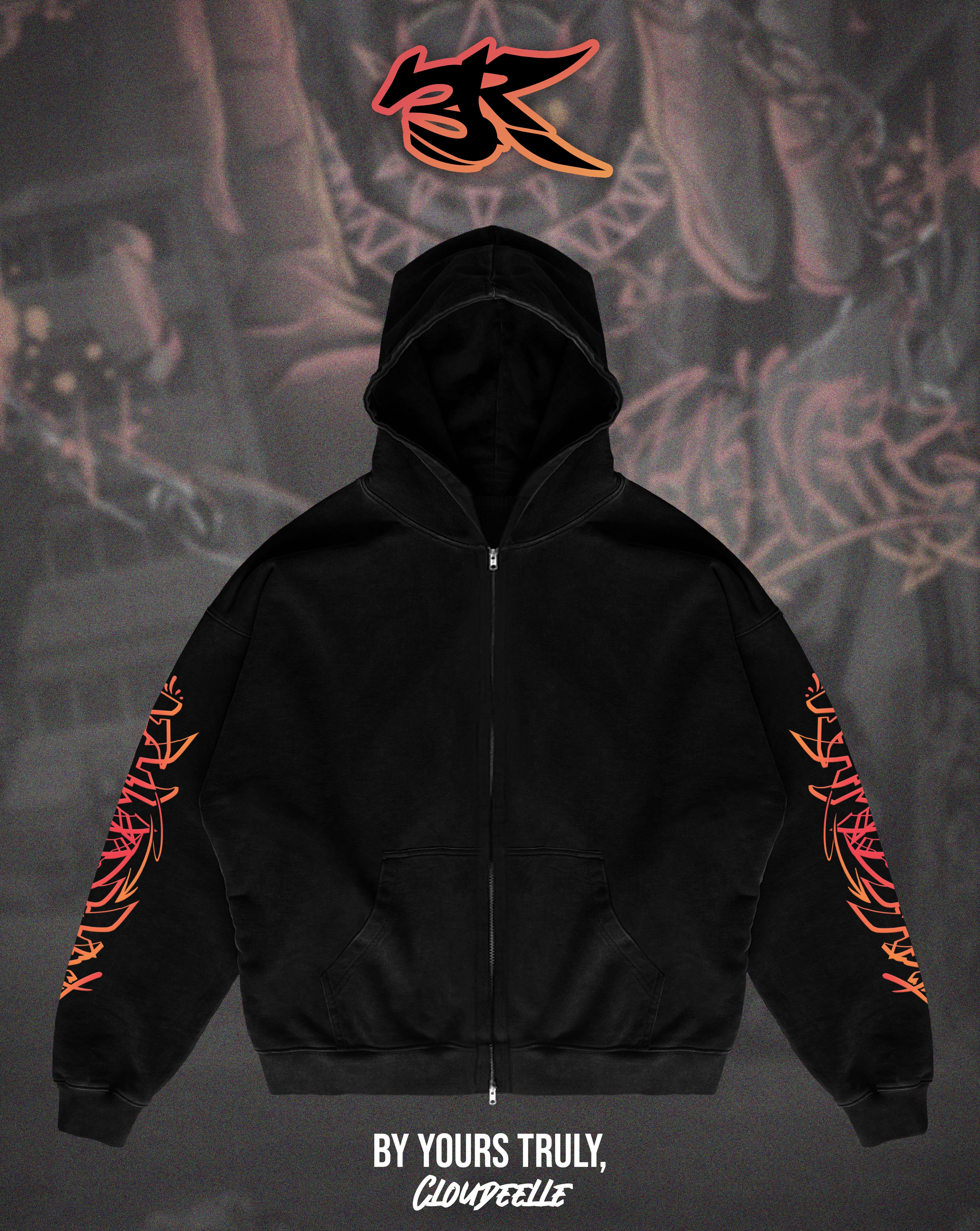 "3R" - Oversized ZIP-UP Hoodie