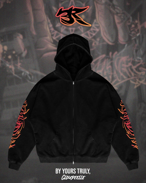 "3R" - Oversized ZIP-UP Hoodie