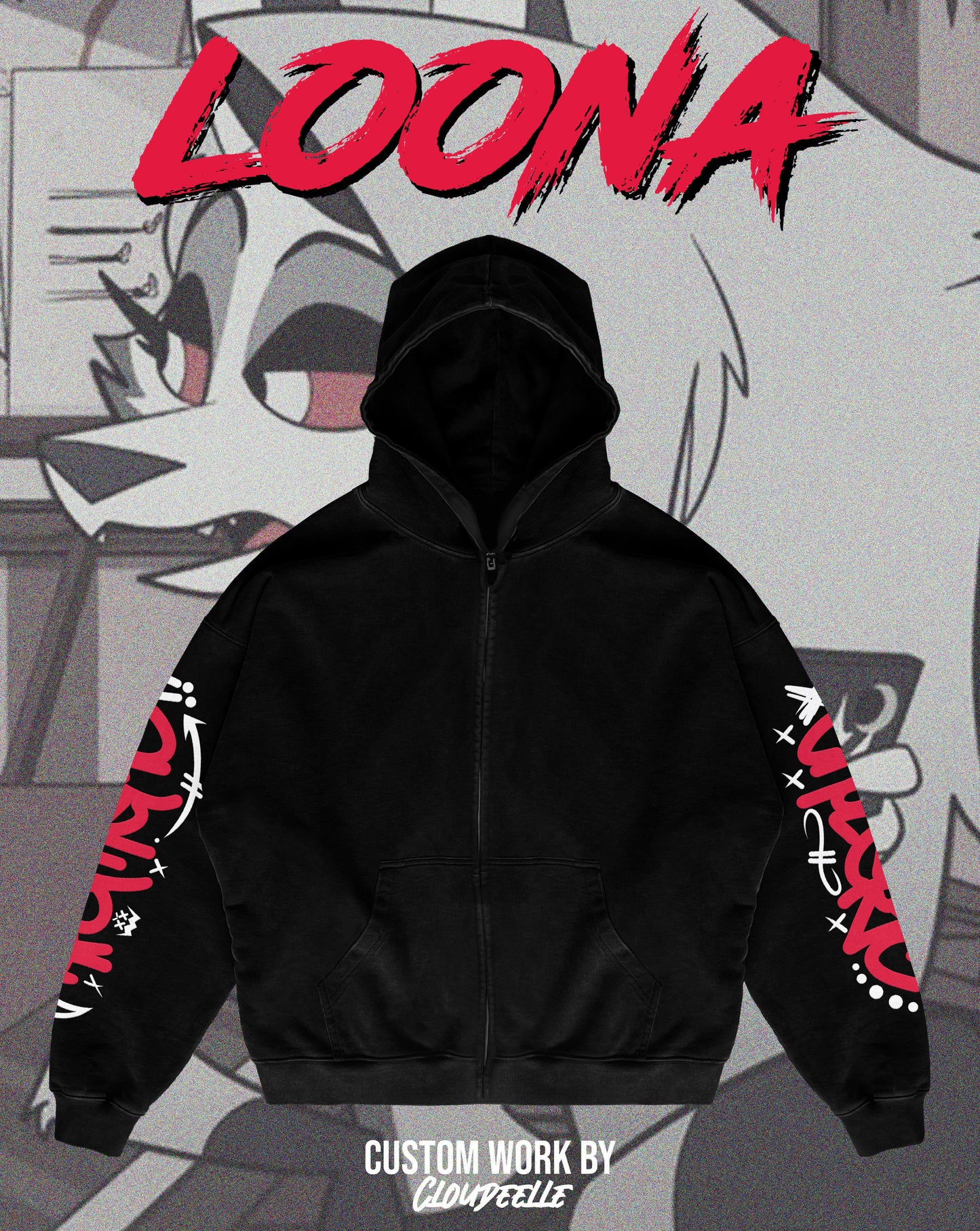 "Loona" - Oversized ZIP-UP Hoodie