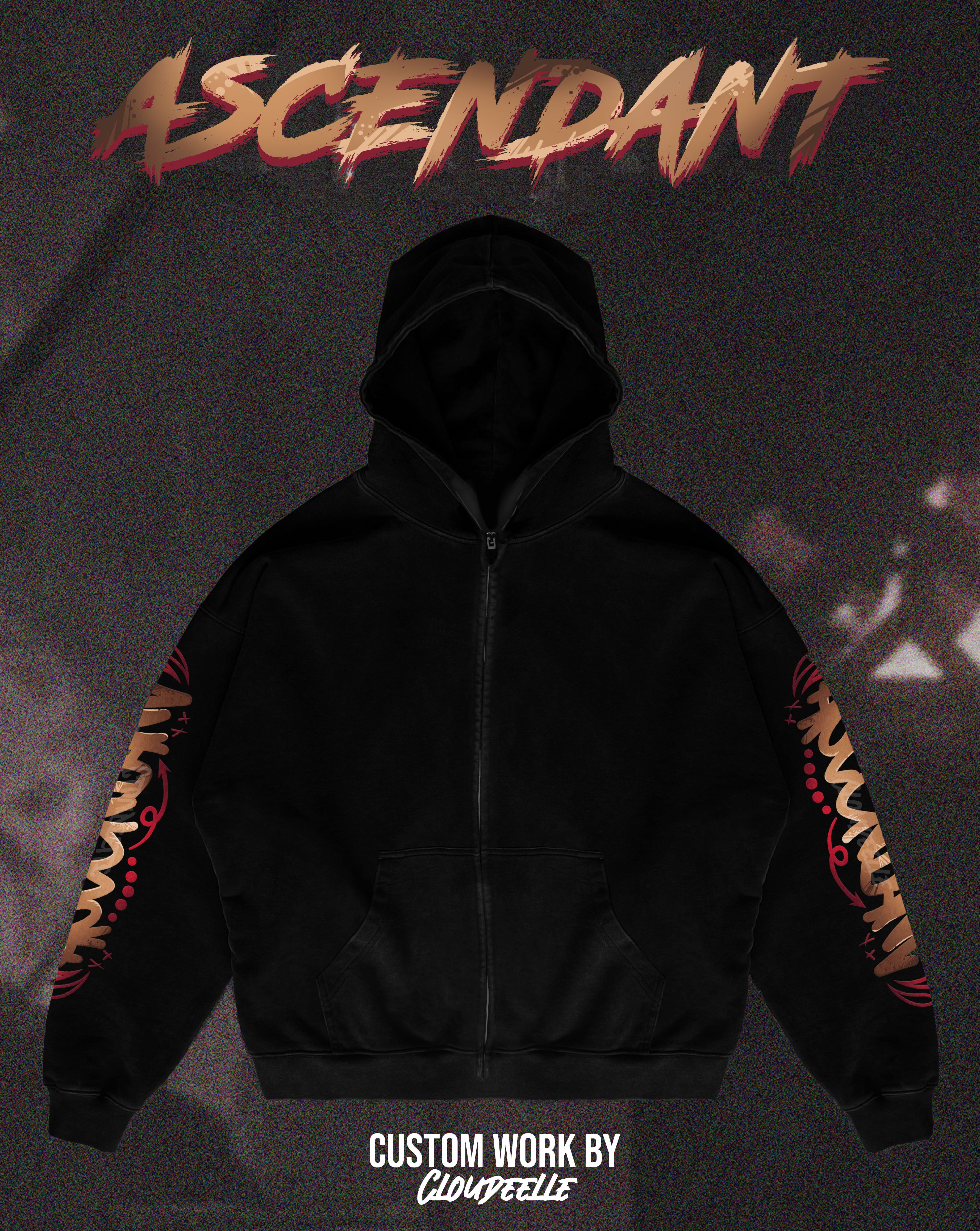 "Ascendant" - Oversized ZIP-UP Hoodie