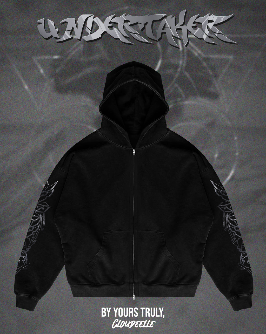 "Undertaker" - Oversized ZIP-UP Hoodie