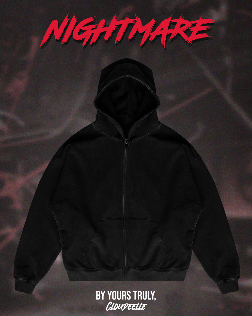 "Nightmare" - Oversized ZIP-UP Hoodie
