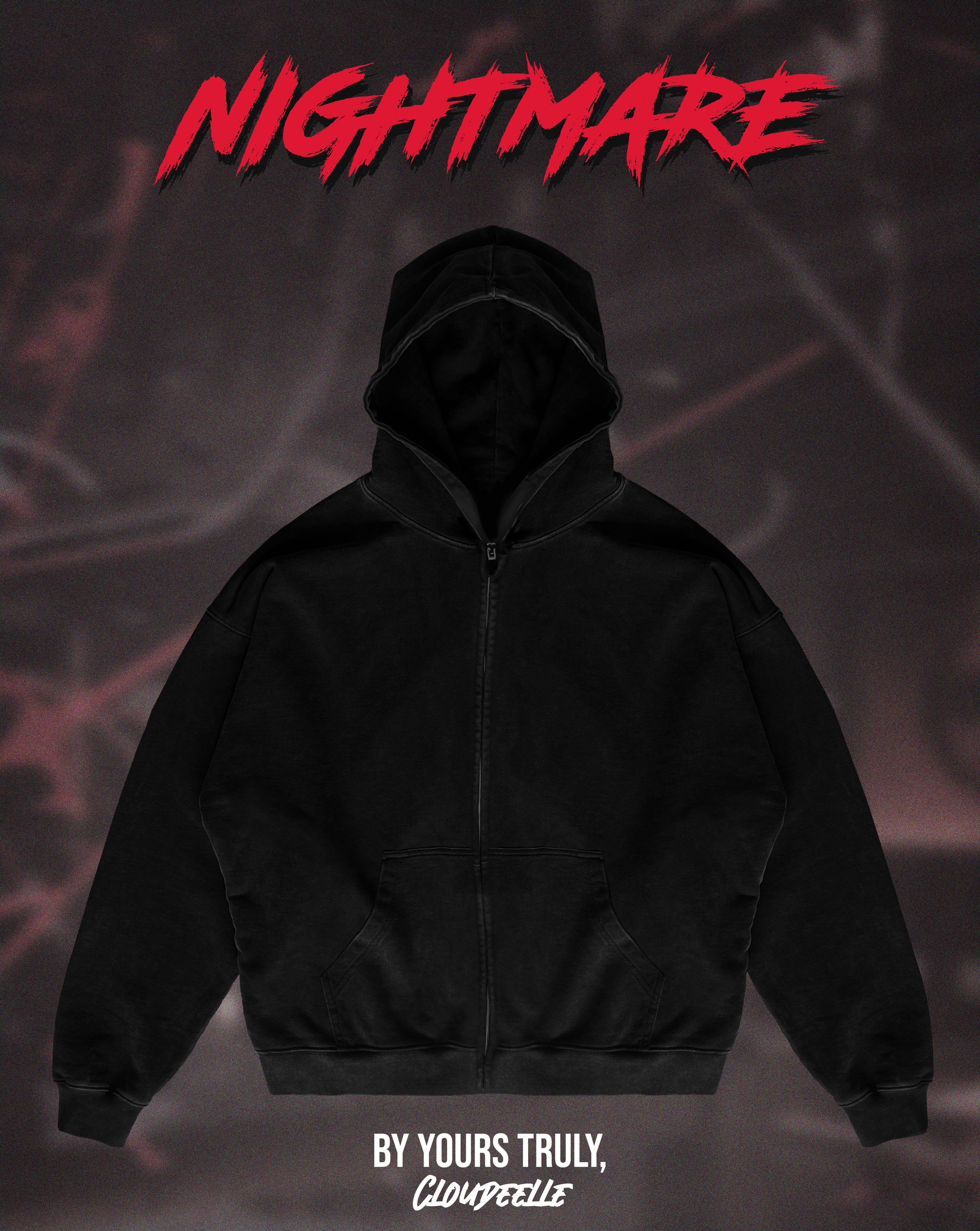 "Nightmare" - Oversized ZIP-UP Hoodie
