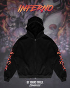 "Inferno" - Oversized ZIP-UP Hoodie
