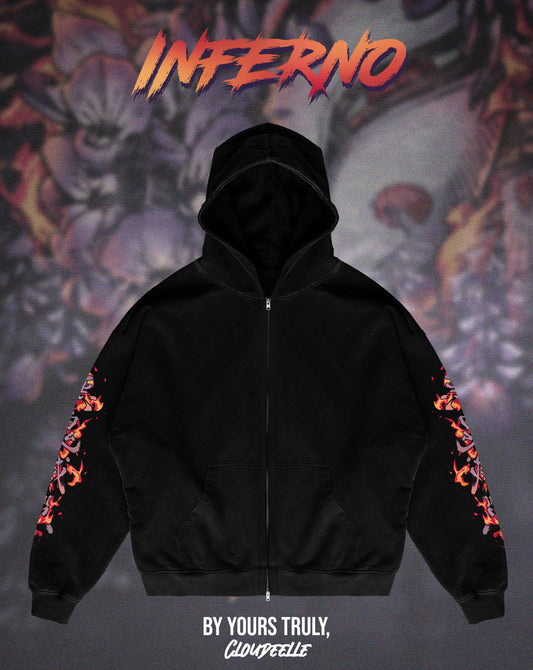 "Inferno" - Oversized ZIP-UP Hoodie