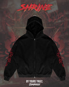 "Shrine" - Oversized ZIP-UP Hoodie