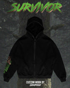 "Survivor" - Oversized ZIP-UP Hoodie