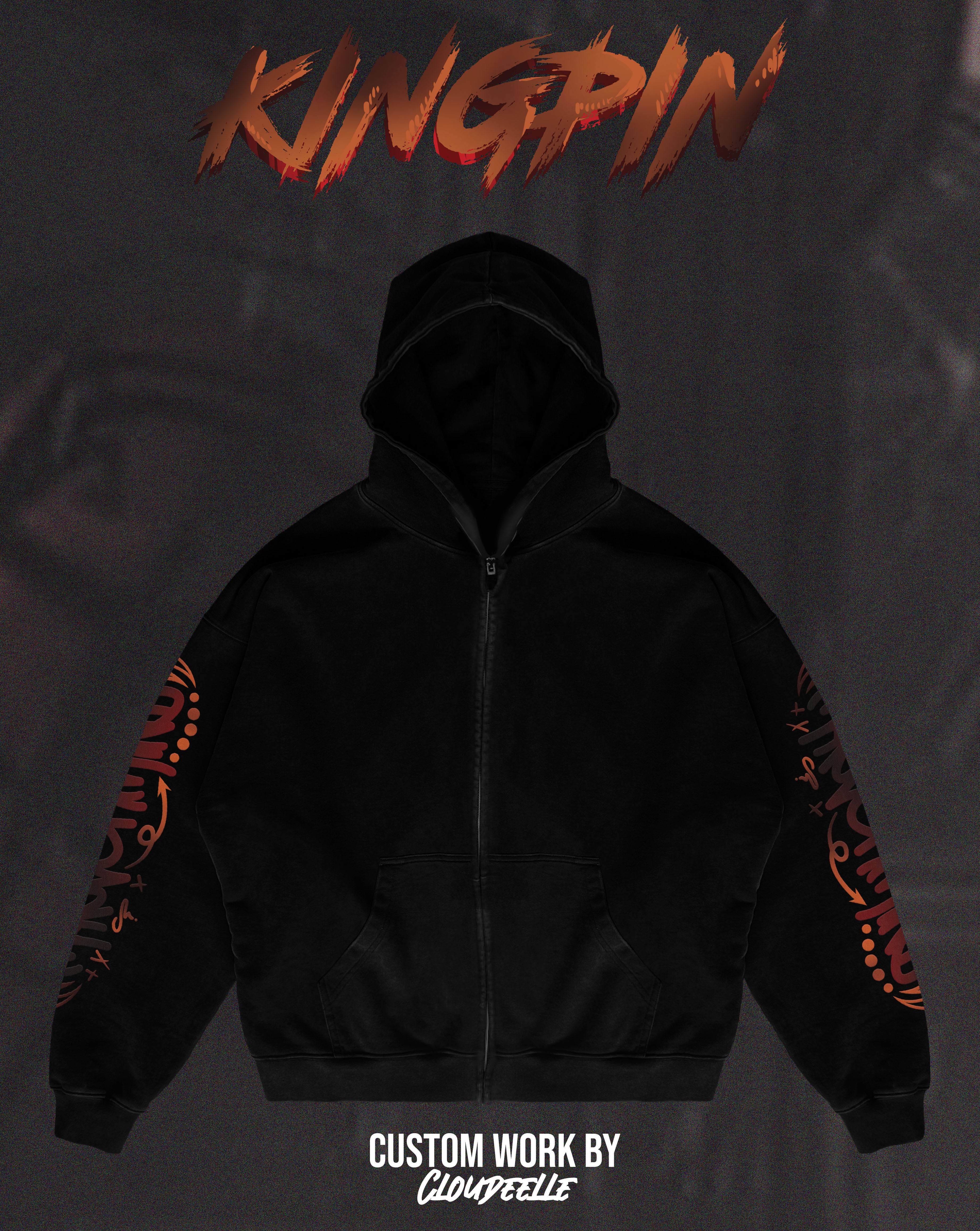 "Kingpin" - Oversized ZIP-UP Hoodie