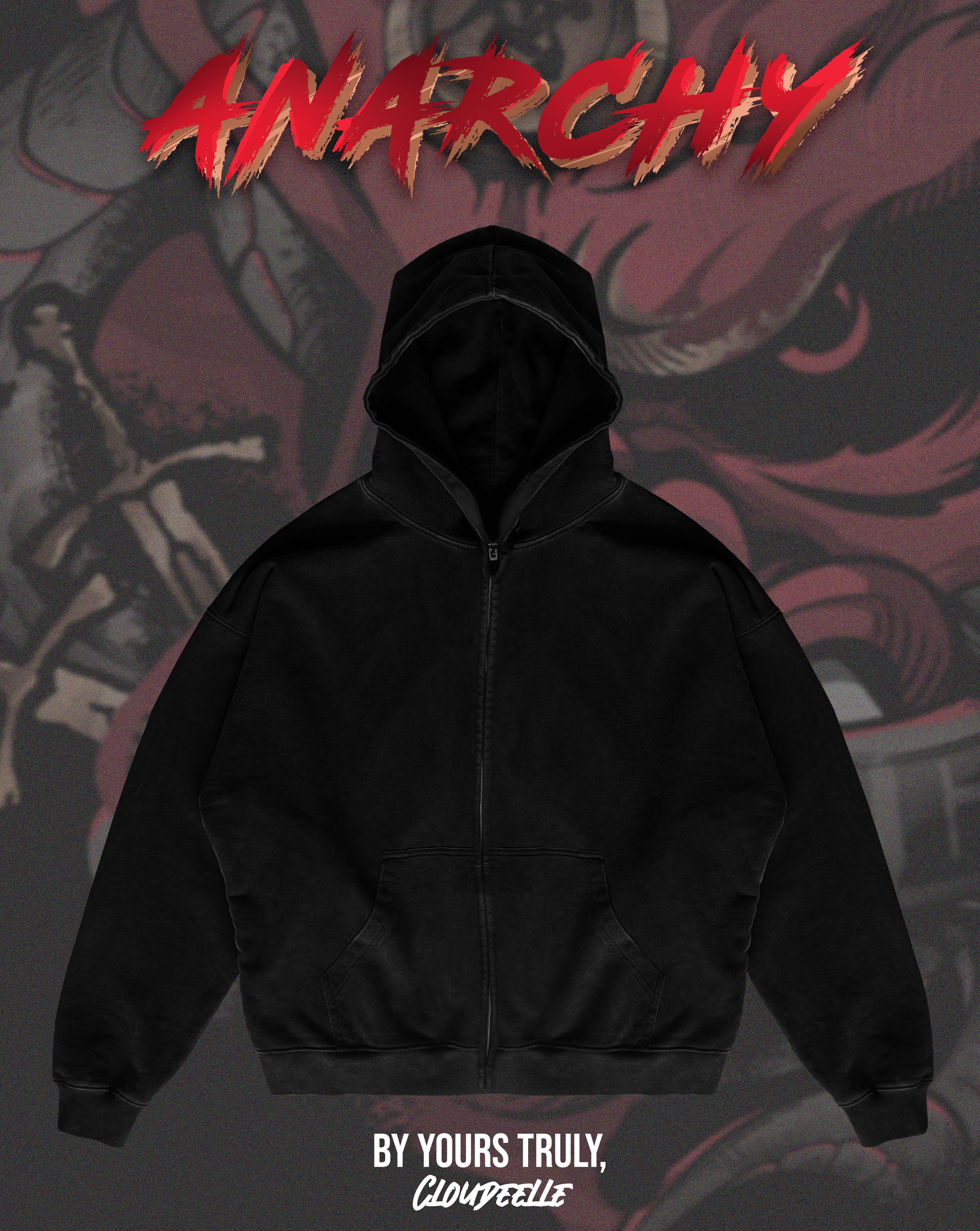 "Anarchy" - Oversized ZIP-UP Hoodie