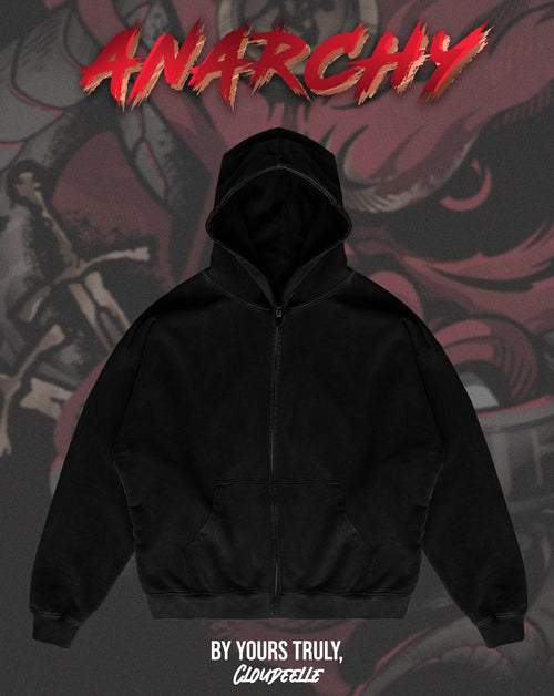 "Anarchy" - Oversized ZIP-UP Hoodie