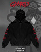 "Chaos" - Oversized ZIP-UP Hoodie