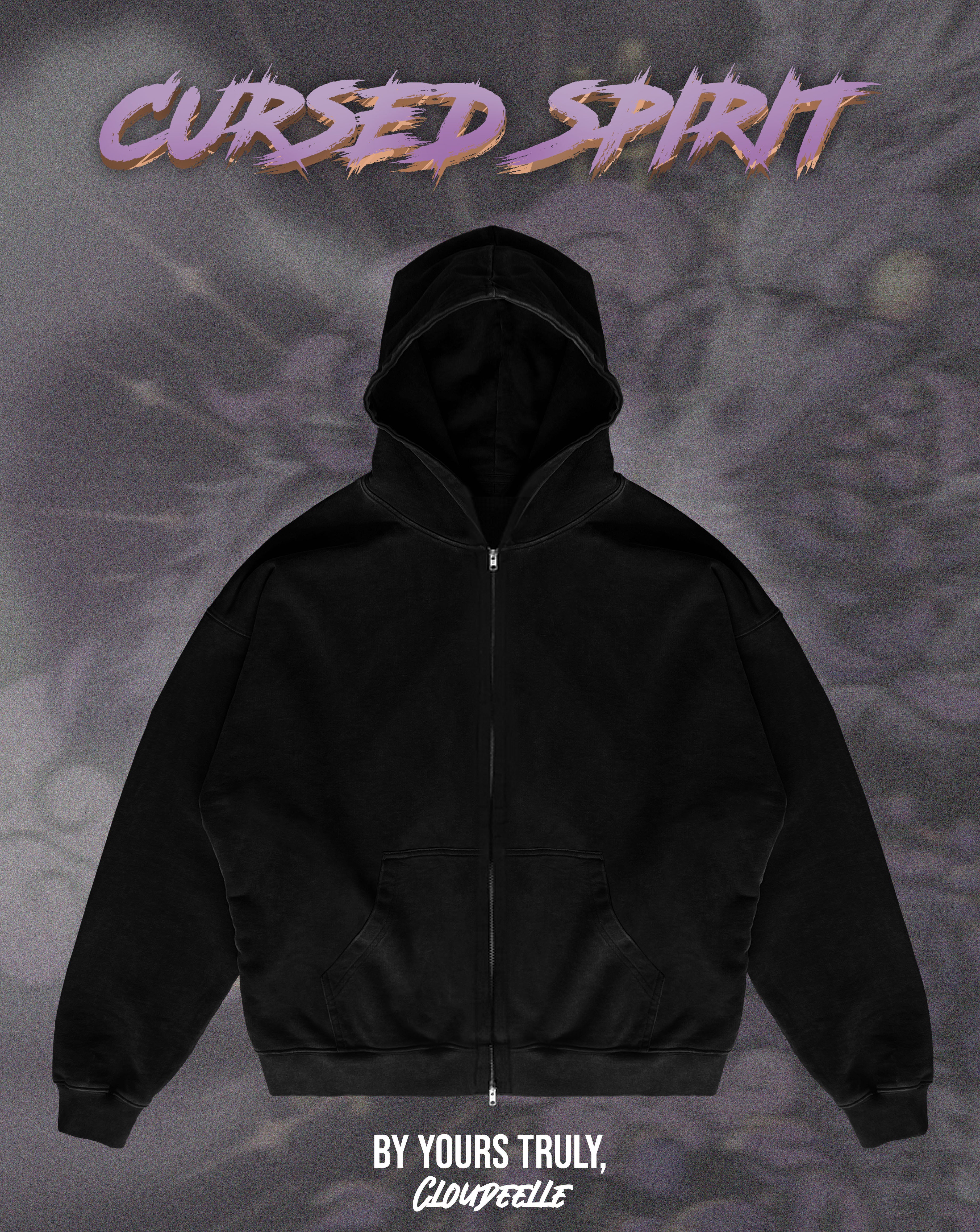"Cursed Spirit" - Oversized ZIP-UP Hoodie